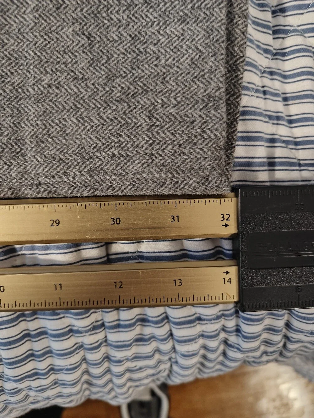 NWT Banana Republic Salado Mens Large Gray Lanificio Wool Tweed Drawstring Pant